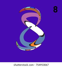 Vector Alphabet Typography Logo and Icon with Cartoon Curvy Style