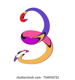 Vector Alphabet Typography Logo and Icon with Cartoon Curvy Style