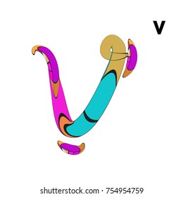 Vector Alphabet Typography Logo and Icon with Cartoon Curvy Style