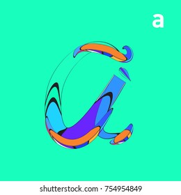 Vector Alphabet Typography Logo and Icon with Cartoon Curvy Style