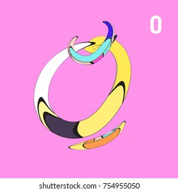 Vector Alphabet Typography Logo and Icon with Cartoon Curvy Style