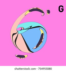 Vector Alphabet Typography Logo and Icon with Cartoon Curvy Style