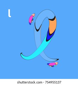 Vector Alphabet Typography Logo and Icon with Cartoon Curvy Style