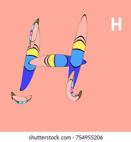 Vector Alphabet Typography Logo and Icon with Cartoon Curvy Style