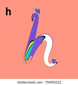 Vector Alphabet Typography Logo and Icon with Cartoon Curvy Style