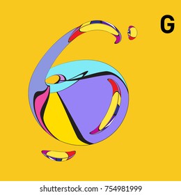 Vector Alphabet Typography Logo letter with Cartoon Curvy Style