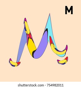 Vector Alphabet Typography Logo letter with Cartoon Curvy Style