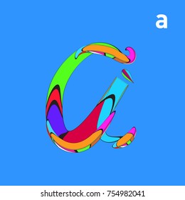 Vector Alphabet Typography Logo letter with Cartoon Curvy Style