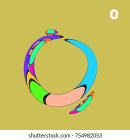 Vector Alphabet Typography Logo letter with Cartoon Curvy Style