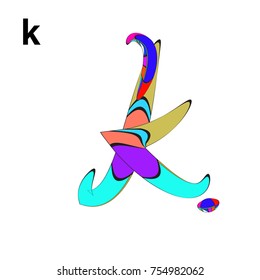 Vector Alphabet Typography Logo letter with Cartoon Curvy Style