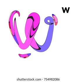 Vector Alphabet Typography Logo letter with Cartoon Curvy Style