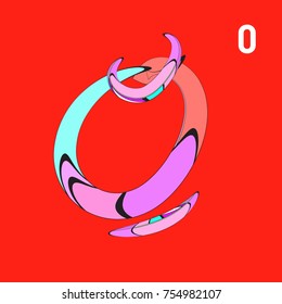 Vector Alphabet Typography Logo letter with Cartoon Curvy Style