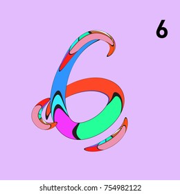 Vector Alphabet Typography Logo letter with Cartoon Curvy Style