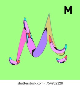 Vector Alphabet Typography Logo letter with Cartoon Curvy Style