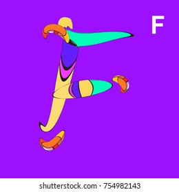 Vector Alphabet Typography Logo letter with Cartoon Curvy Style