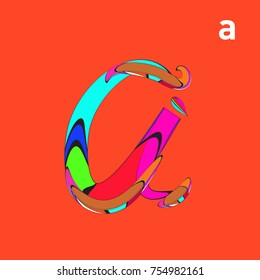 Vector Alphabet Typography Logo letter with Cartoon Curvy Style