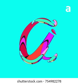 Vector Alphabet Typography Logo letter with Cartoon Curvy Style