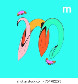 Vector Alphabet Typography Logo letter with Cartoon Curvy Style