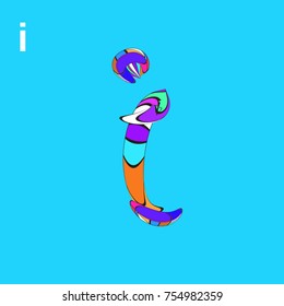 Vector Alphabet Typography Logo letter with Cartoon Curvy Style