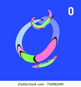 Vector Alphabet Typography Logo letter with Cartoon Curvy Style