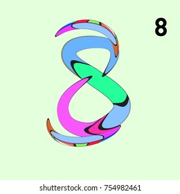 Vector Alphabet Typography Logo letter with Cartoon Curvy Style