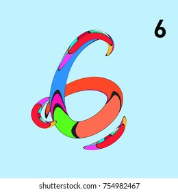 Vector Alphabet Typography Logo letter with Cartoon Curvy Style