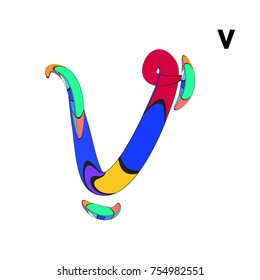 Vector Alphabet Typography Logo letter with Cartoon Curvy Style