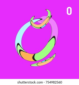 Vector Alphabet Typography Logo letter with Cartoon Curvy Style