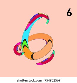 Vector Alphabet Typography Logo letter with Cartoon Curvy Style