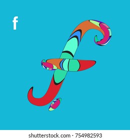 Vector Alphabet Typography Logo letter with Cartoon Curvy Style