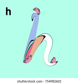 Vector Alphabet Typography Logo letter with Cartoon Curvy Style