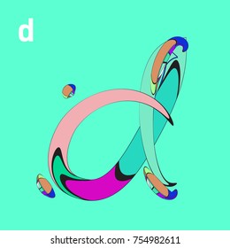 Vector Alphabet Typography Logo letter with Cartoon Curvy Style