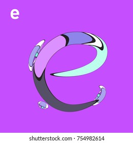 Vector Alphabet Typography Logo letter with Cartoon Curvy Style