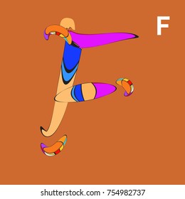 Vector Alphabet Typography Logo letter with Cartoon Curvy Style