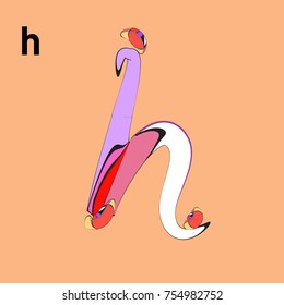 Vector Alphabet Typography Logo letter with Cartoon Curvy Style