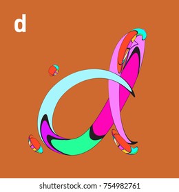 Vector Alphabet Typography Logo letter with Cartoon Curvy Style