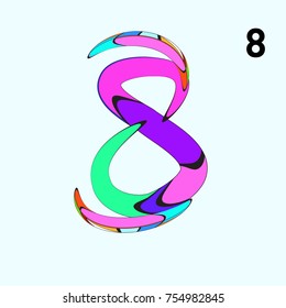 Vector Alphabet Typography Logo letter with Cartoon Curvy Style