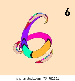 Vector Alphabet Typography Logo letter with Cartoon Curvy Style