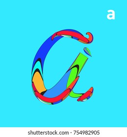 Vector Alphabet Typography Logo letter with Cartoon Curvy Style
