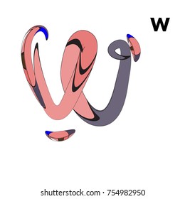 Vector Alphabet Typography Logo letter with Cartoon Curvy Style