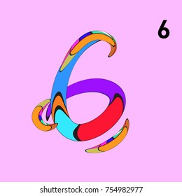 Vector Alphabet Typography Logo letter with Cartoon Curvy Style