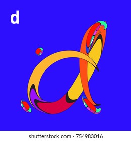Vector Alphabet Typography Logo letter with Cartoon Curvy Style