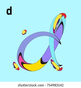 Vector Alphabet Typography Logo letter with Cartoon Curvy Style