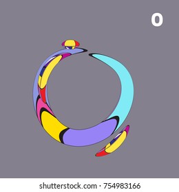 Vector Alphabet Typography Logo letter with Cartoon Curvy Style