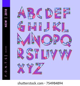 Vector Alphabet Typography Logo letter  with Cartoon Curvy Style