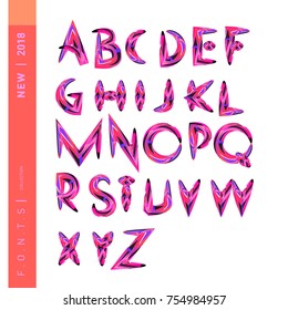 Vector Alphabet Typography Logo letter  with Cartoon Curvy Style