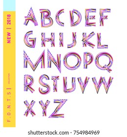 Vector Alphabet Typography Logo letter  with Cartoon Curvy Style