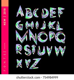 Vector Alphabet Typography Logo letter  with Cartoon Curvy Style