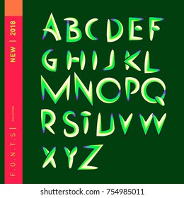 Vector Alphabet Typography Logo letter  with Cartoon Curvy Style