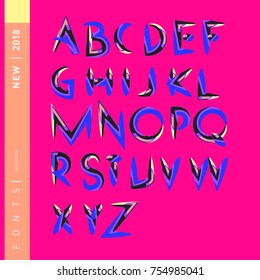 Vector Alphabet Typography Logo letter  with Cartoon Curvy Style